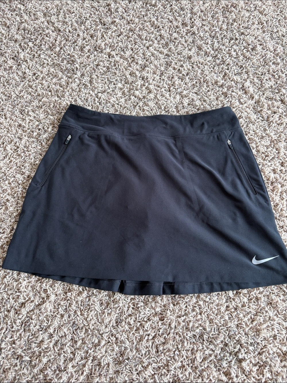 Nike Black Performance Skort with Side Zip Pockets